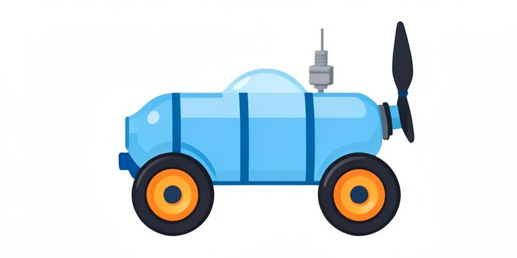 Vehículo eléctrico casero con hélice